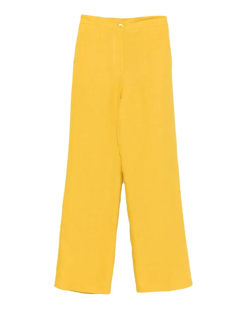 VICOLO pressed-crease wide-leg trousers - Gelb Gelb