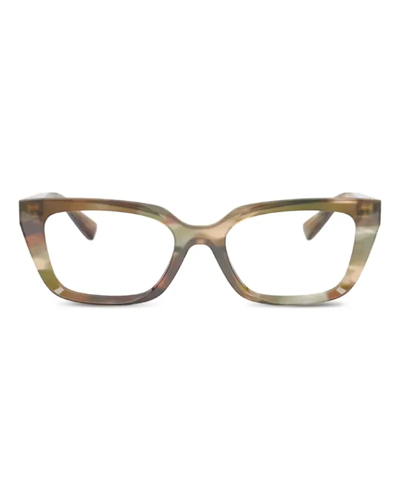 Dolce & Gabbana Gestreifte Cat-Eye-Brille - Nude Nude