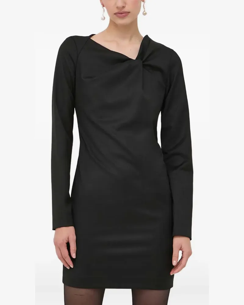 Trussardi knot long-sleeve mini dress - Schwarz Schwarz