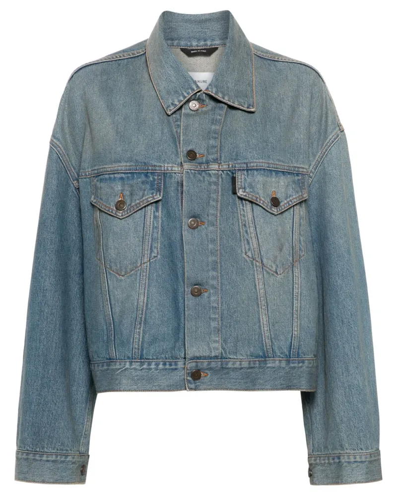 Haikure Ausgeblichene Jeansjacke Blau