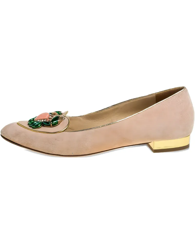 Charlotte Olympia Ballerinas aus Leder - Nude Nude