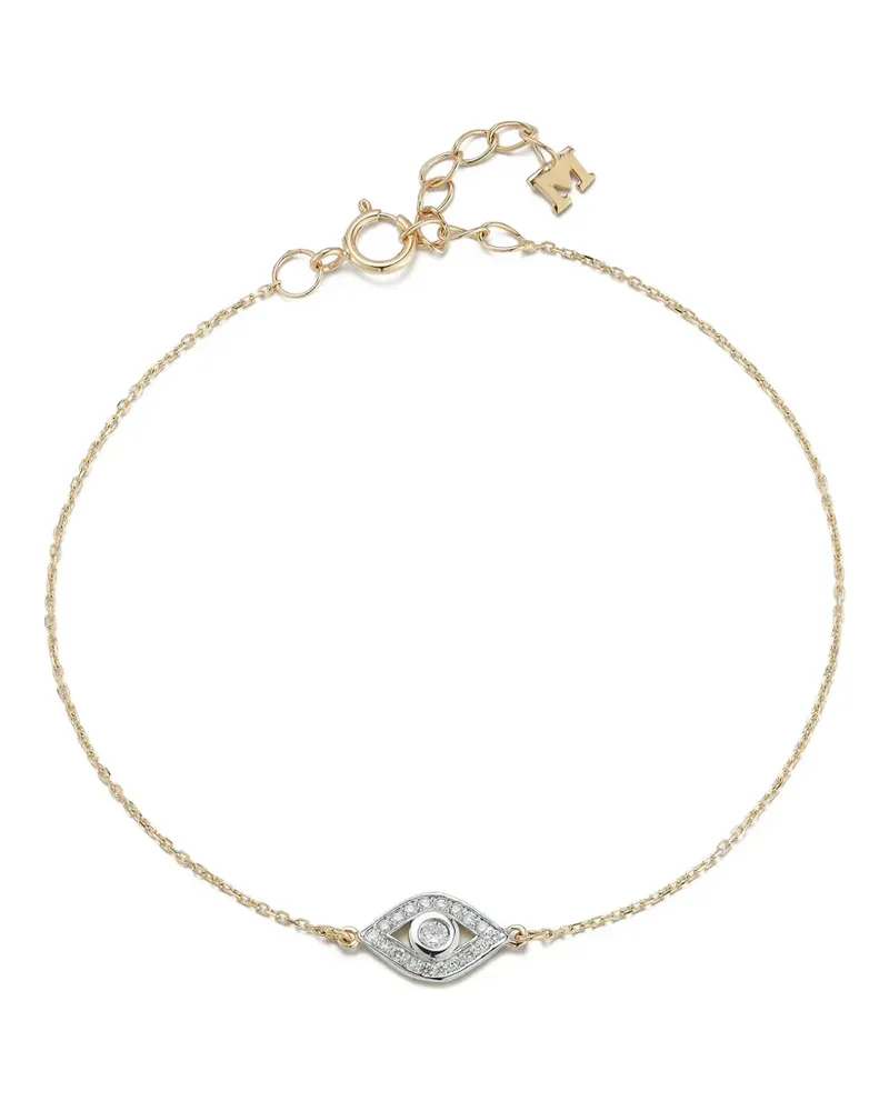 MATEO 14kt Goldarmband mit Diamant Gold