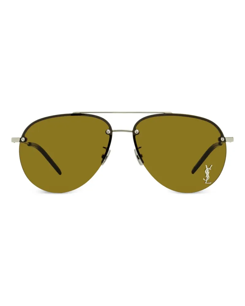 Saint Laurent Rahmenlose 11/F M Classic Pilotenbrille - Silber Silber