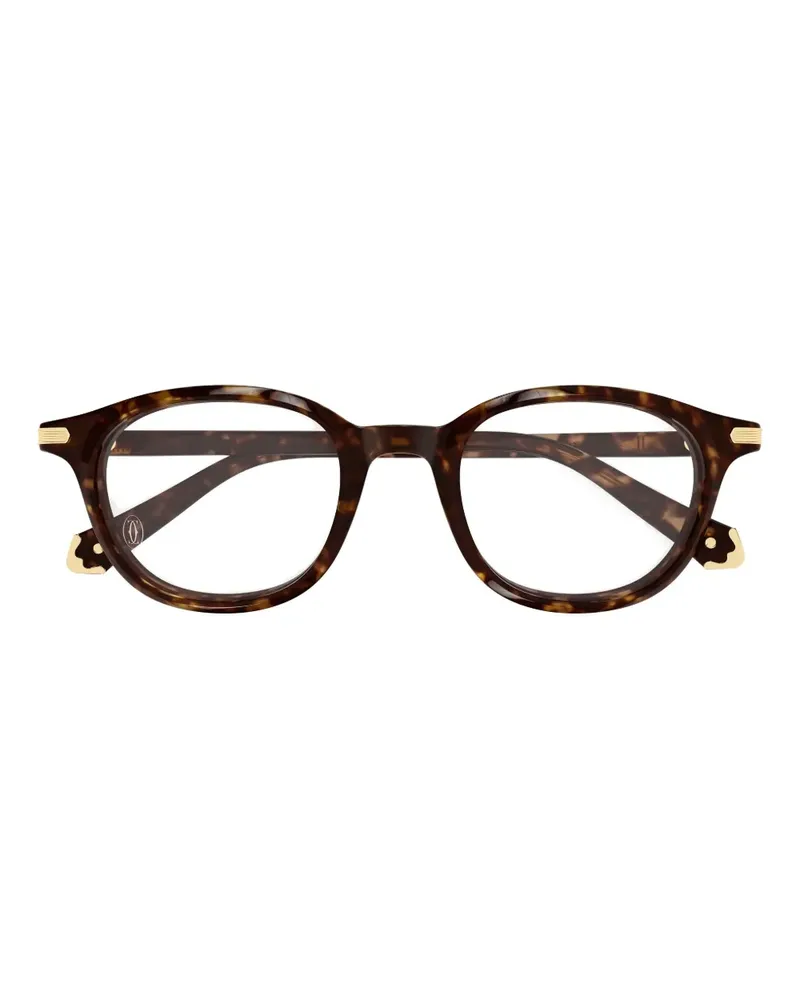 Cartier Brille mit rundem Gestell - Braun Braun