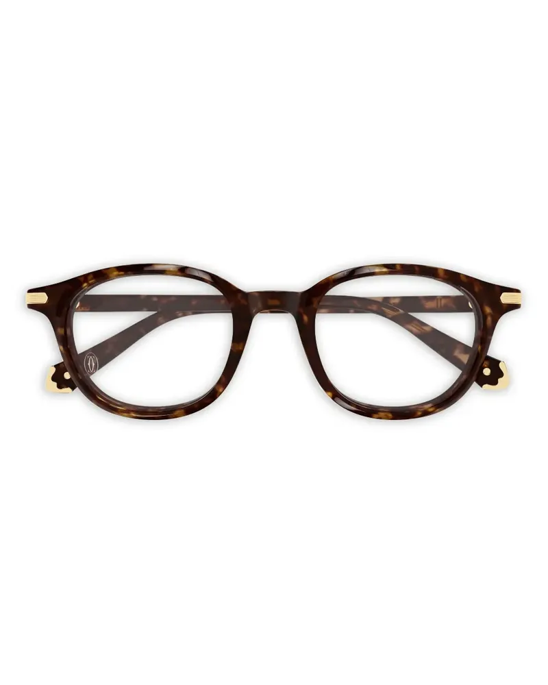 Cartier Brille mit rundem Gestell - Braun Braun