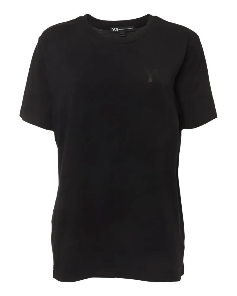 Y-3 T-Shirt mit Logo-Print - Schwarz Schwarz