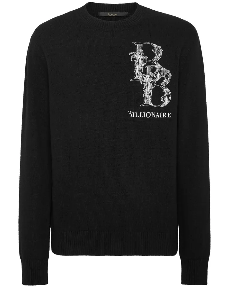 Billionaire Pullover mit Monogramm-Print - Schwarz Schwarz