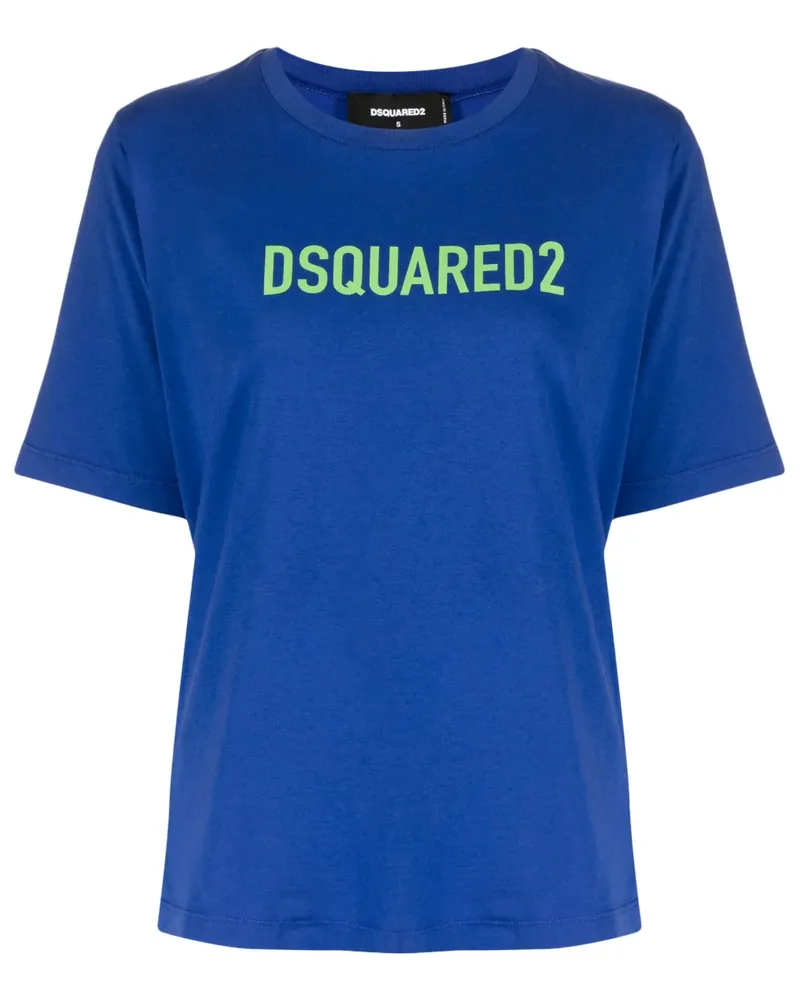Dsquared2 T-Shirt mit Logo-Print - Blau Blau