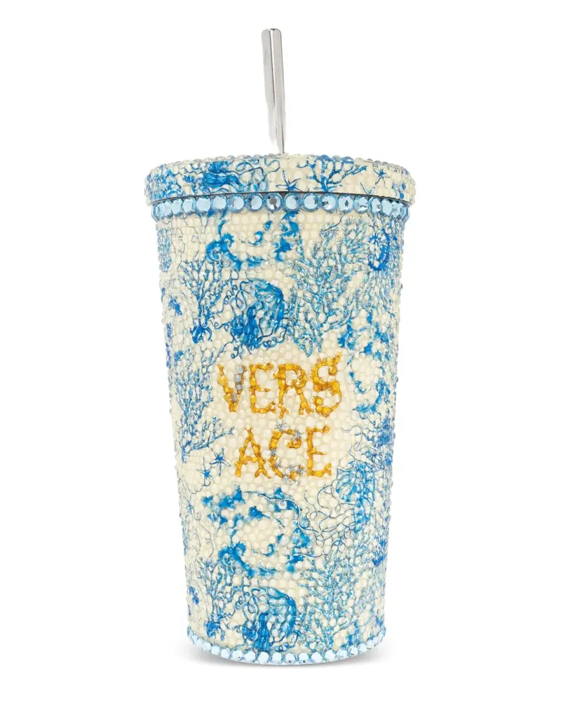 Versace Tasse mit Logo-Verzierung - Blau Blau