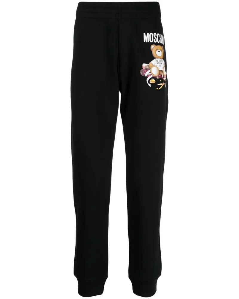 Moschino Jogginghose mit Teddy-Print - Schwarz Schwarz