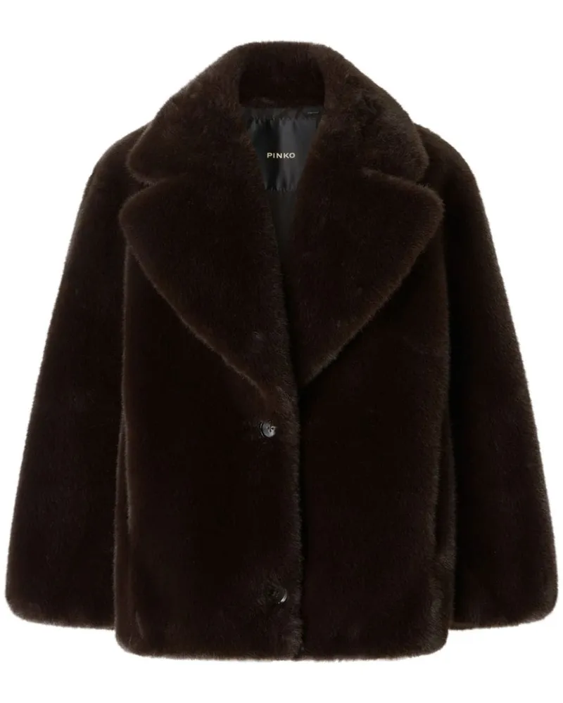 Pinko Alighieri Mantel aus Faux Fur - Braun Braun