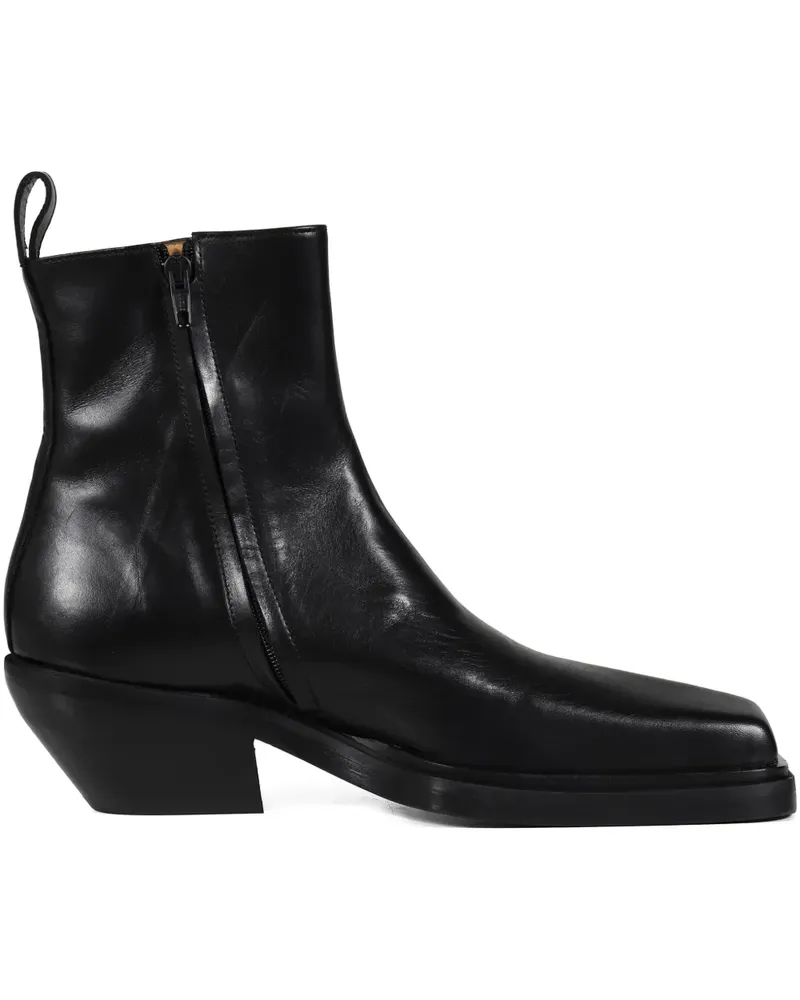 Egonlab Knöchelhohe Lederstiefel - Schwarz Schwarz