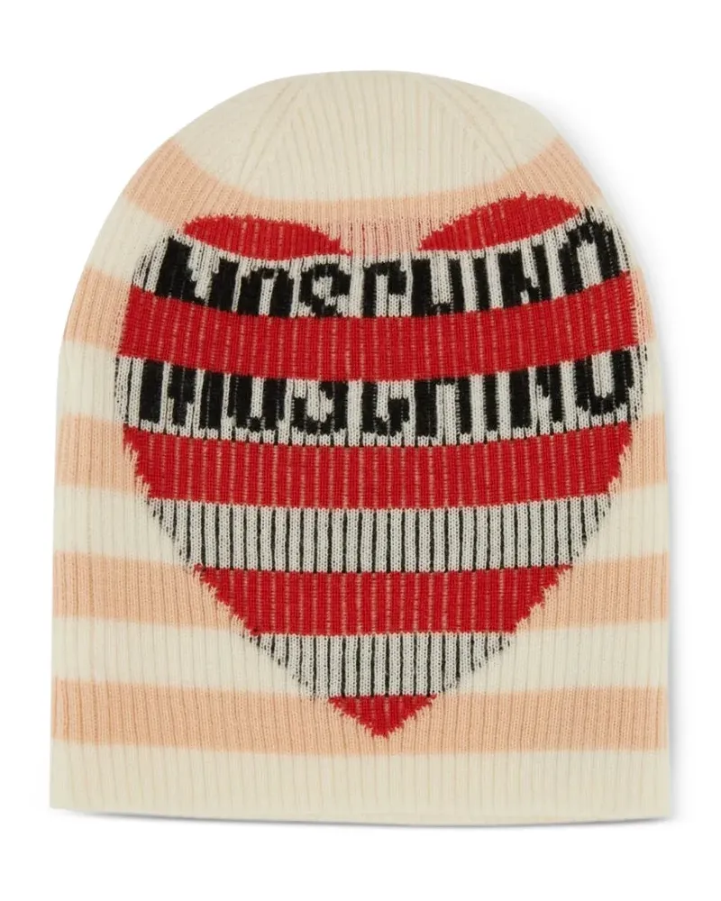 Moschino Gestreifter Hut - Nude Nude