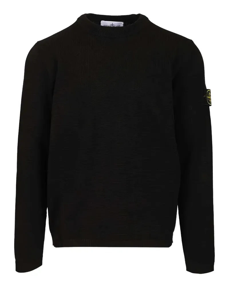 Stone Island Pullover mit Logo-Patch - Schwarz Schwarz