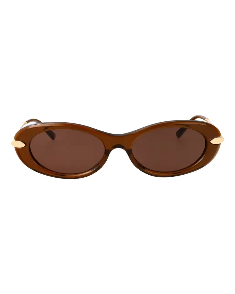 Givenchy Sonnenbrille mit ovalem Gestell - Braun Braun