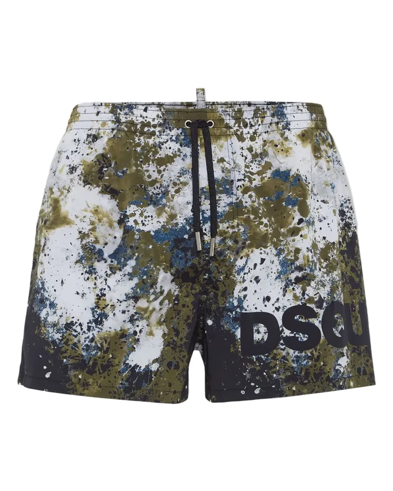 Dsquared2 Canadian Camouflage Badeshorts - Weiß Weiß