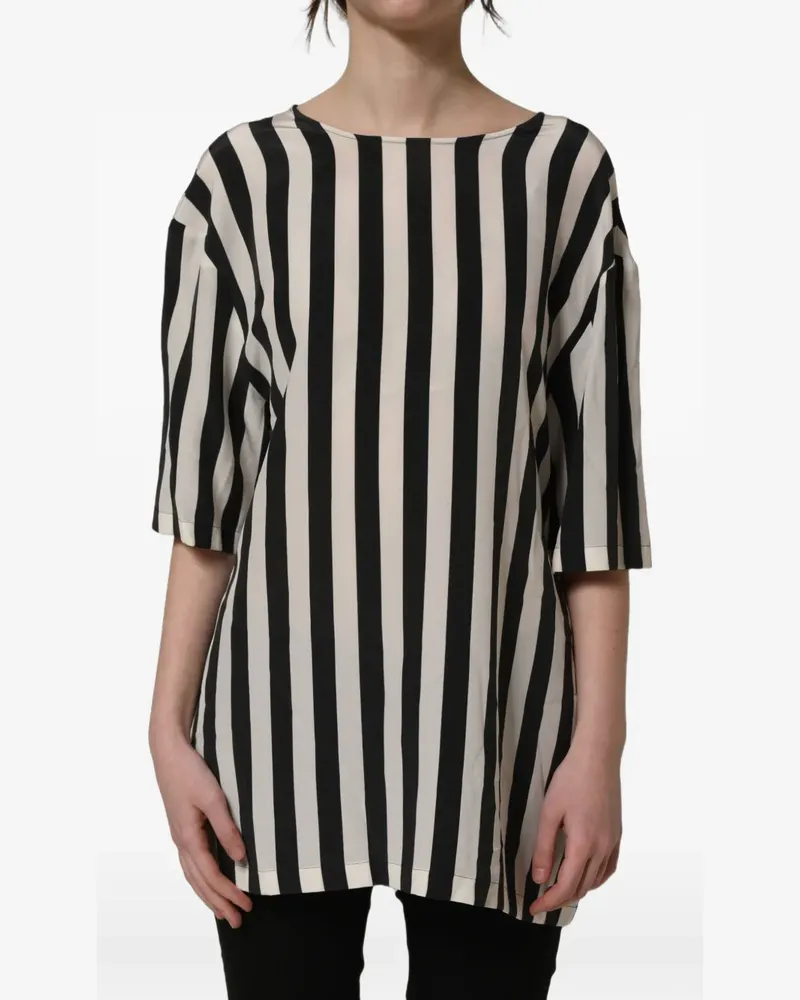 Dolce & Gabbana striped round-neck blouse - Schwarz Schwarz