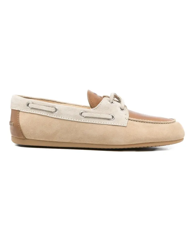 Miu Miu suede boat shoes - Nude Nude