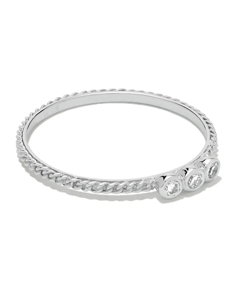 Wouters & Hendrix 18kt Weißgoldring mit Diamanten - Silber Silber