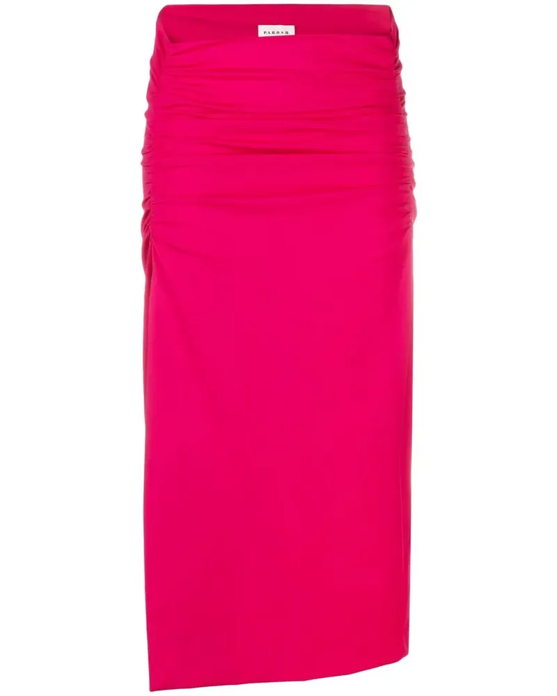 P.A.R.O.S.H. P.A.R.O H. Midirock mit Raffungen - Rosa Rosa