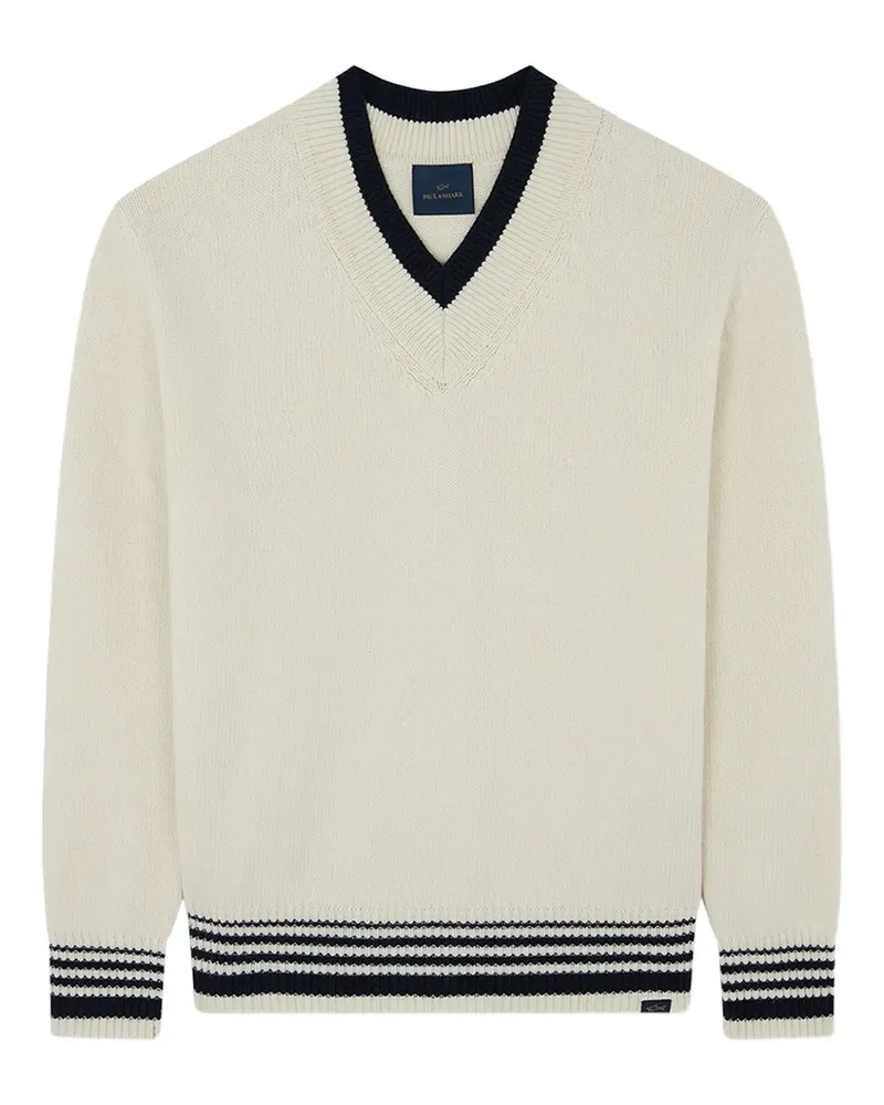 Paul & Shark V-neck sweater - Weiß Weiß