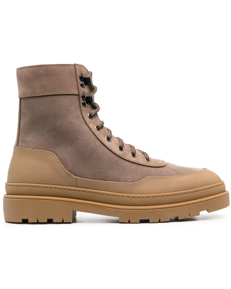 Brunello Cucinelli Knöchelhohe Wildlederstiefel - Braun Braun