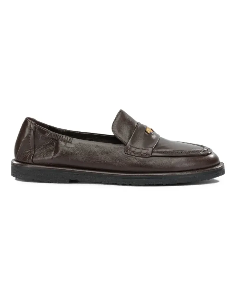 POMME D'OR Loafer mit Logo-Schild - Braun Braun