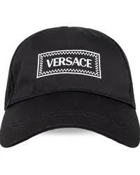 Versace Baseballkappe mit Logo-Stickerei Schwarz