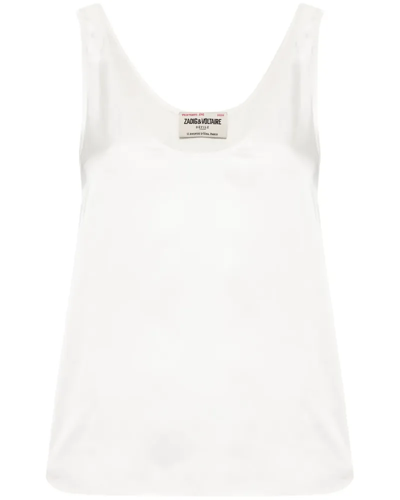 Zadig & Voltaire Satintop mit rundem Ausschnitt - Nude Nude