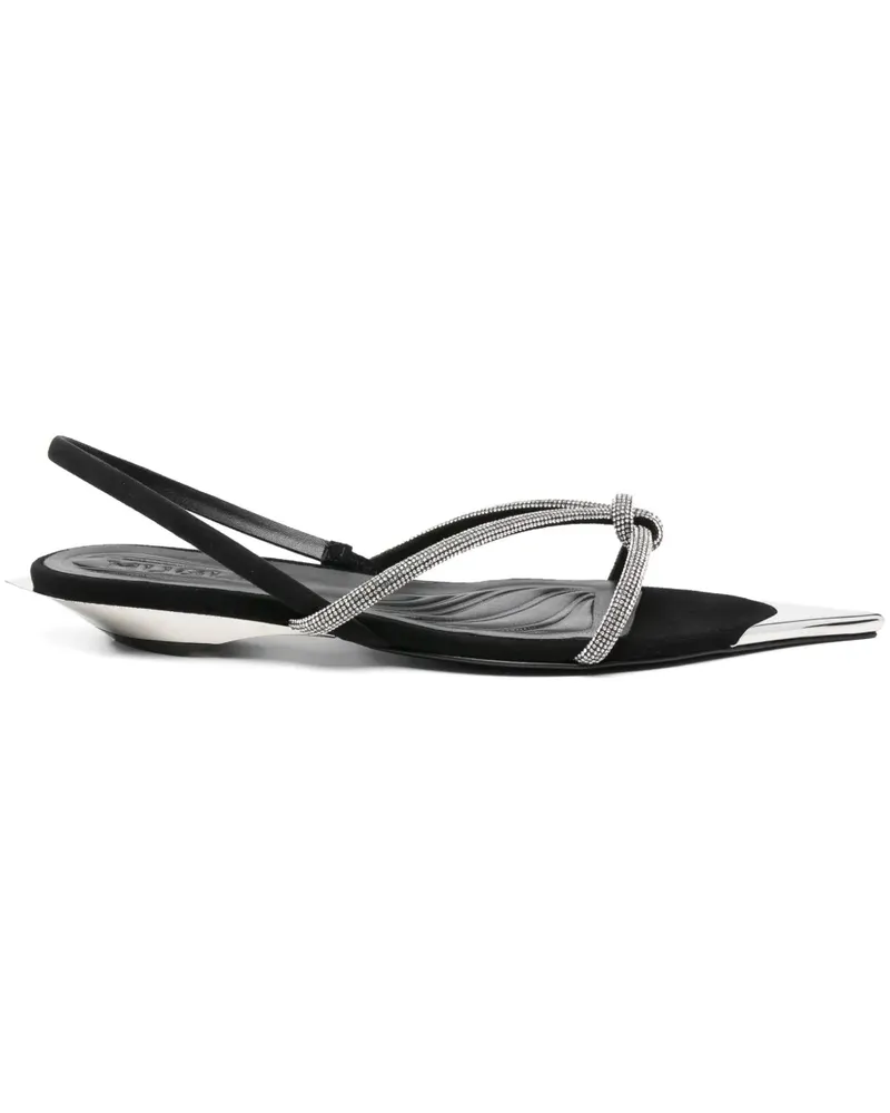 Thierry Mugler Fang Ballerinas - Schwarz Schwarz