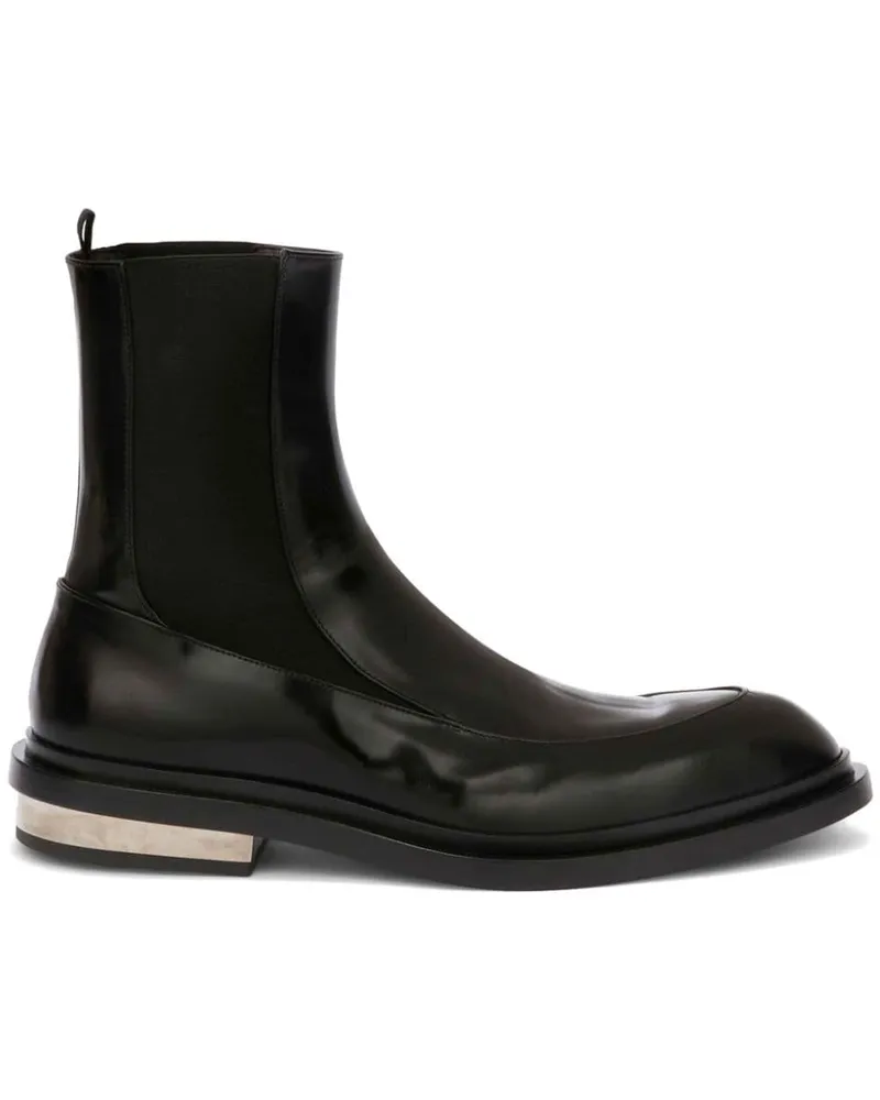 Jil Sander Klassische Chelsea-Boots Schwarz