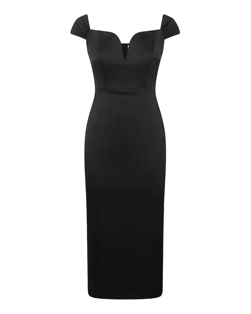 Alex Perry sweetheart shoulder dress - Schwarz Schwarz