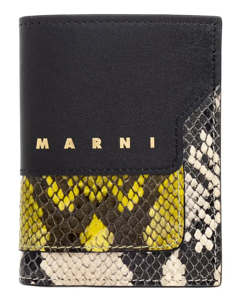 Marni Portemonnaie aus Schlangenleder - Schwarz Schwarz