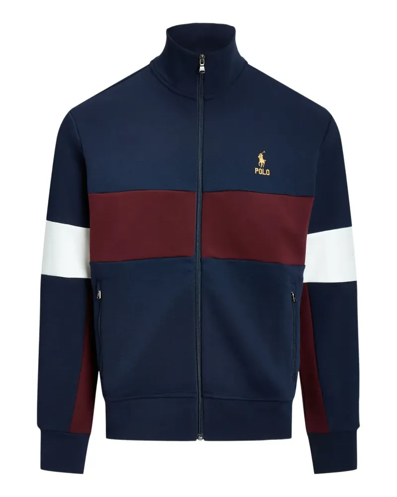 Ralph Lauren colour-block zip-up cotton cardigan - Blau Blau