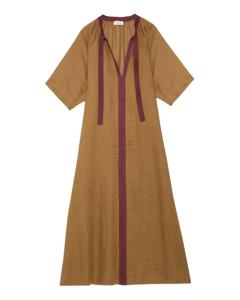 ottod’Ame tie-fastening panelled dress - Braun Braun