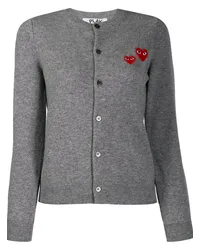 Comme des Garçons Bestickter Cardigan Grau