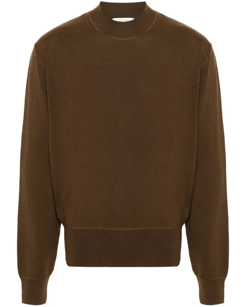 Christophe Lemaire Pullover mit Stehkragen Braun