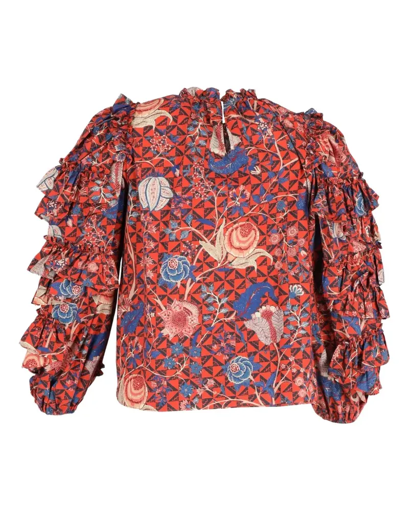 Ulla Johnson ruffled-sleeve top - Rot Rot