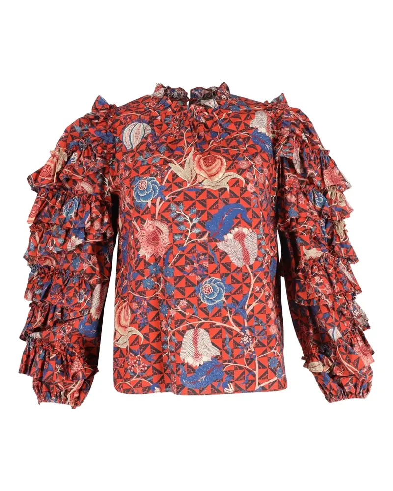 Ulla Johnson ruffled-sleeve top - Rot Rot