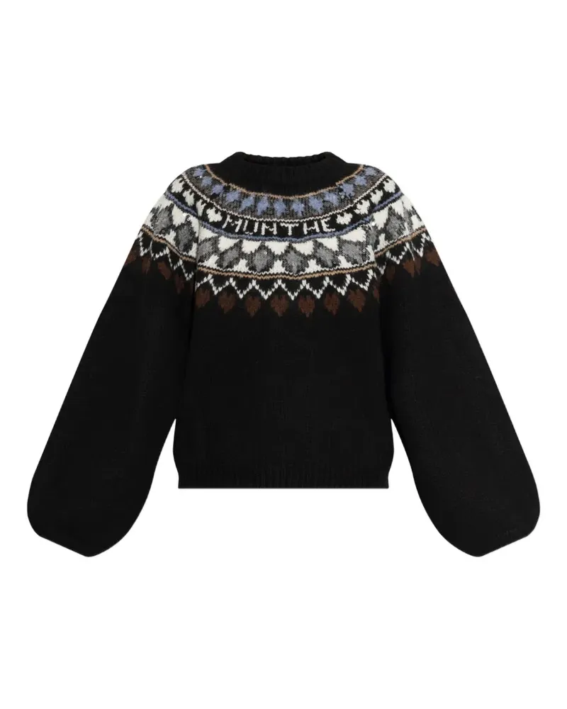 MUNTHE Vaffie sequin-embellished sweater - Schwarz Schwarz