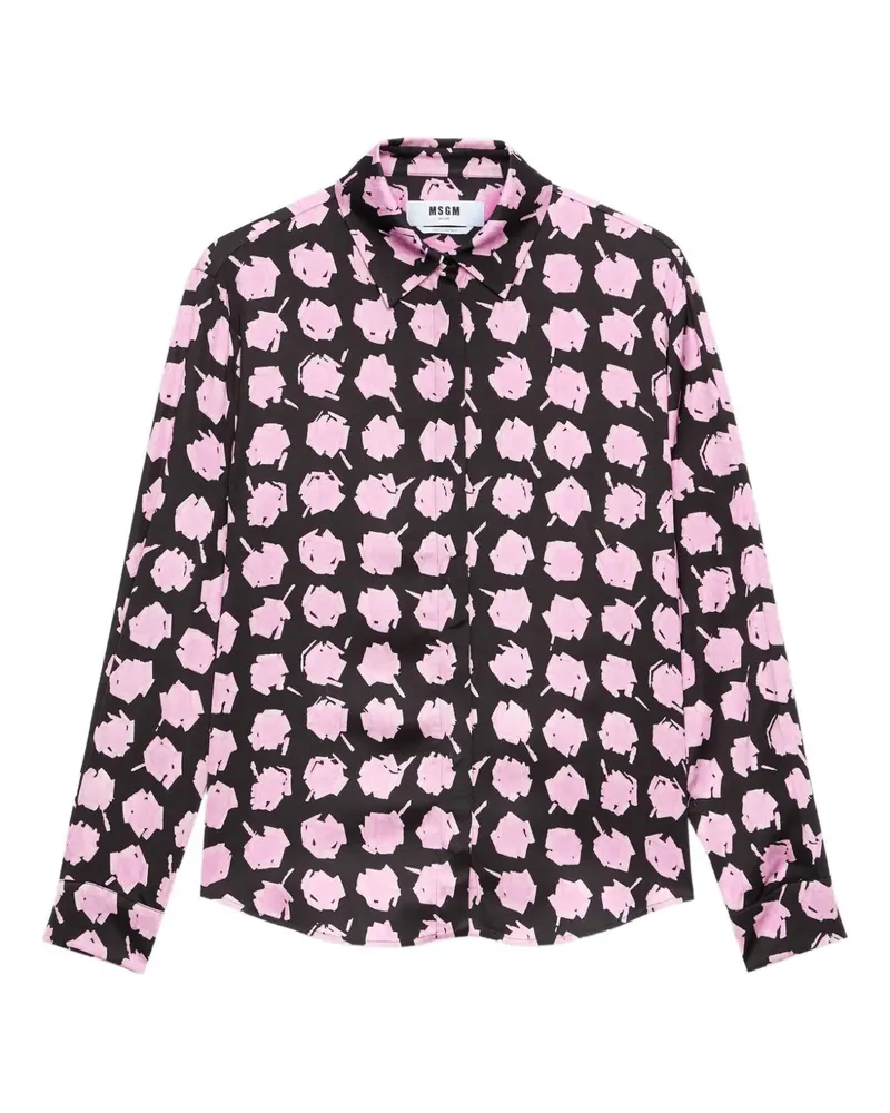 MSGM floral-print shirt - Braun Braun