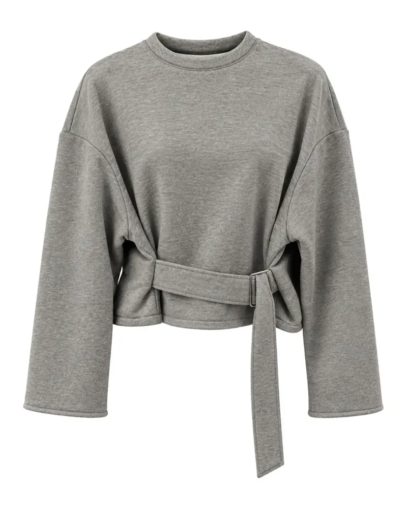 Weili Zheng belted sweatshirt - Grau Grau