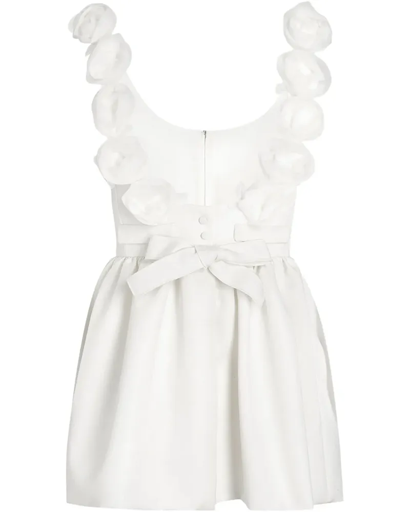 Giambattista Valli Kleid mit Blumenapplikation - Weiß Weiß