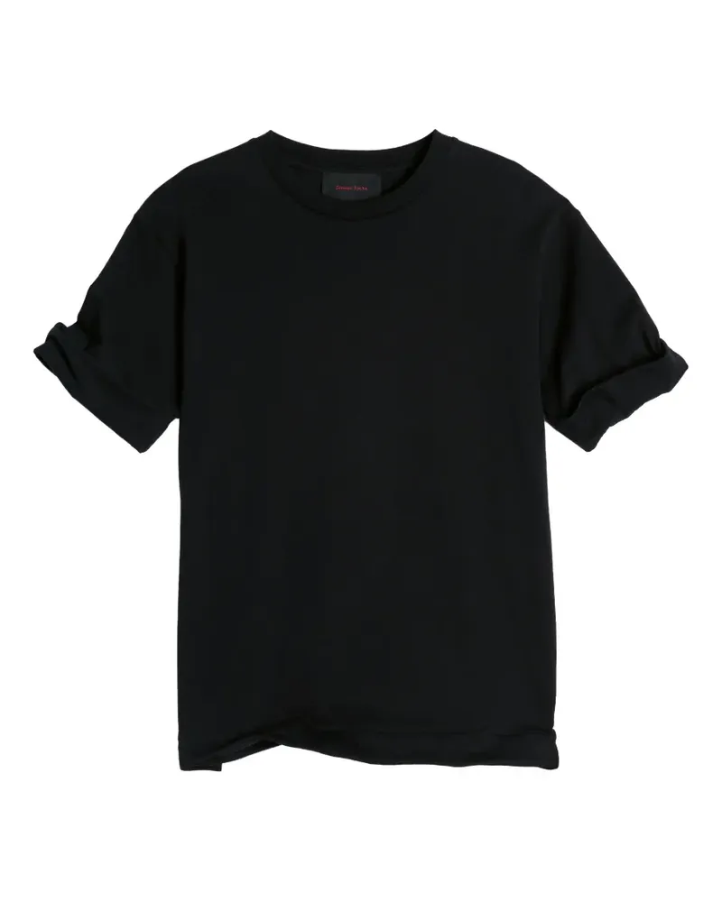 Simone Rocha Schmales Wired T-Shirt mit Umschlag - Schwarz Schwarz