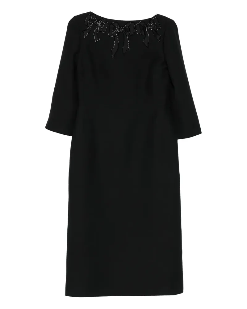 Valentino Garavani Midikleid mit Perlen - Schwarz Schwarz