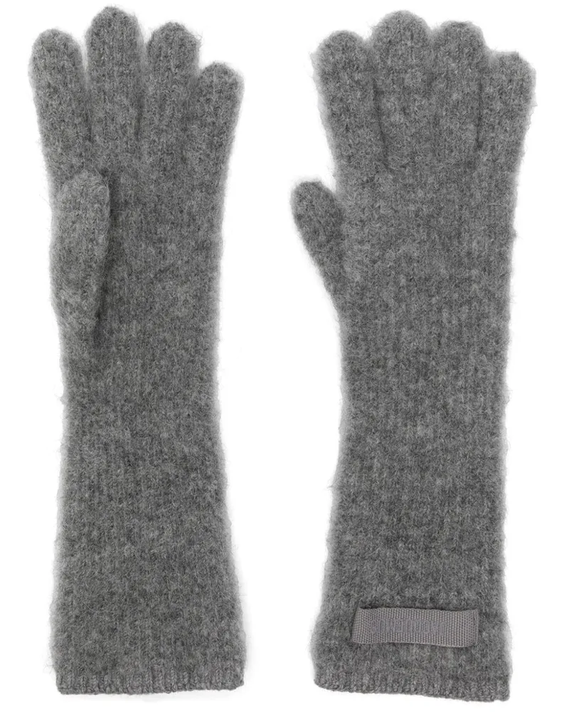 Jacquemus Les gants Gros Grain Handschuhe Grau