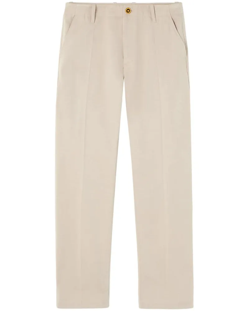 Versace Straight-Leg-Hose mit Logo-Stickerei - Nude Nude