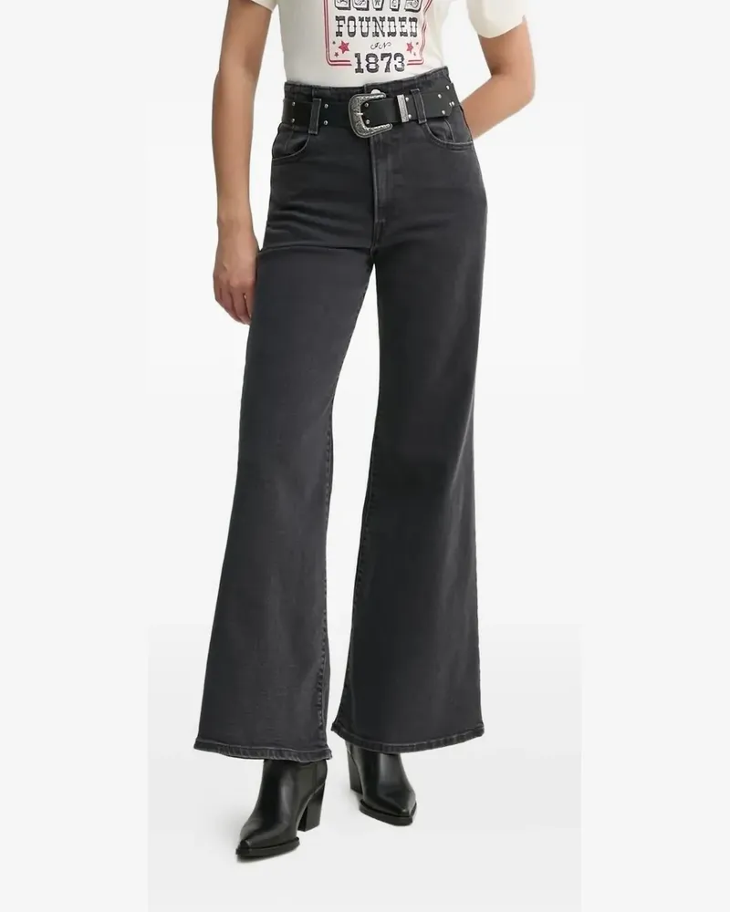 Levi's Ribcage Bell Schlagjeans - Schwarz Schwarz