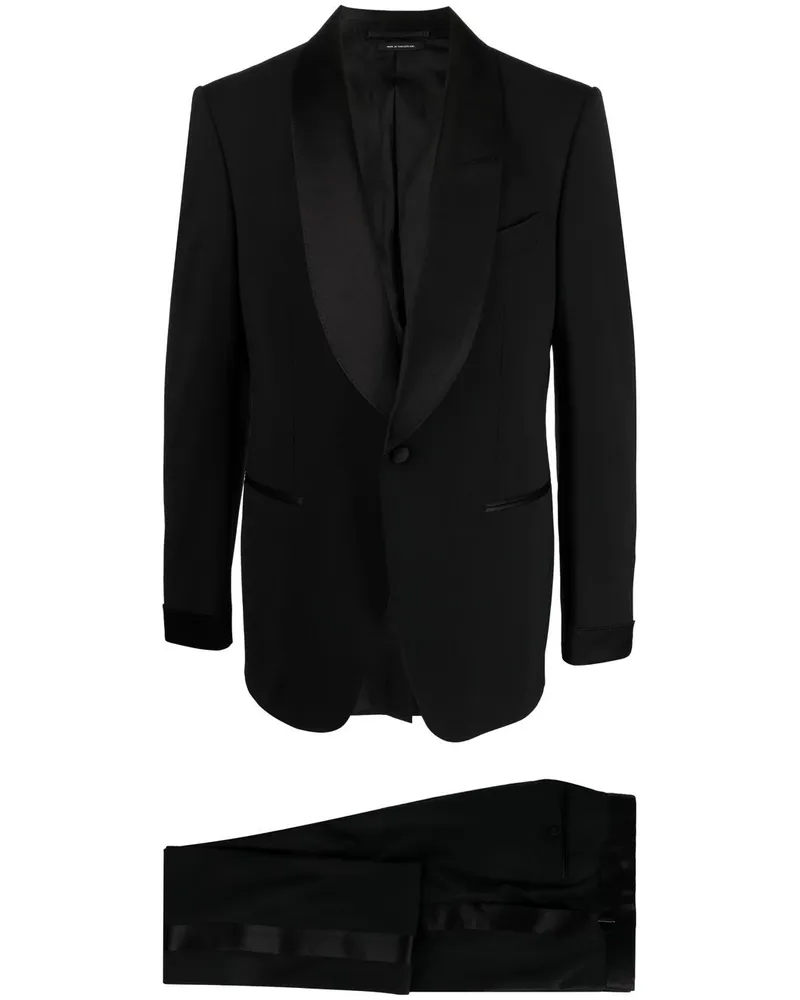 Tom Ford Einreihiger Anzug - Schwarz Schwarz