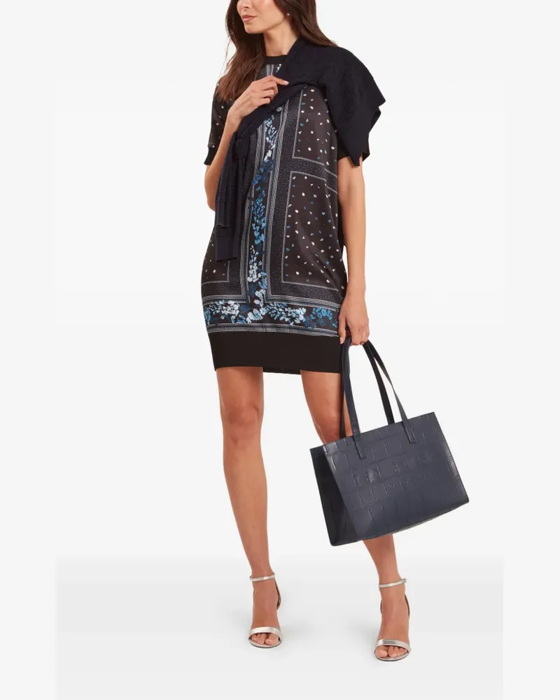 Ted Baker Azzala floral-print boxy dress - Schwarz Schwarz